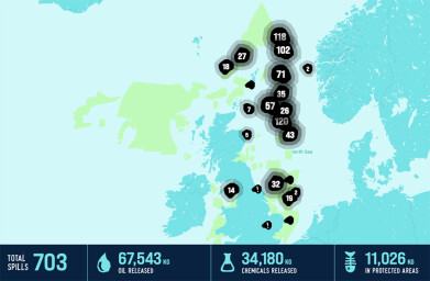 Interactive oil spill map reveals threat to uk ocean wildlife